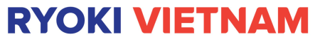 青文字の「RYOKI」と赤文字の「VIETNAM」が並ぶロゴデザイン。